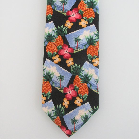 G.J. Cahanahana Men's Silk Tie - Picture 2 of 4